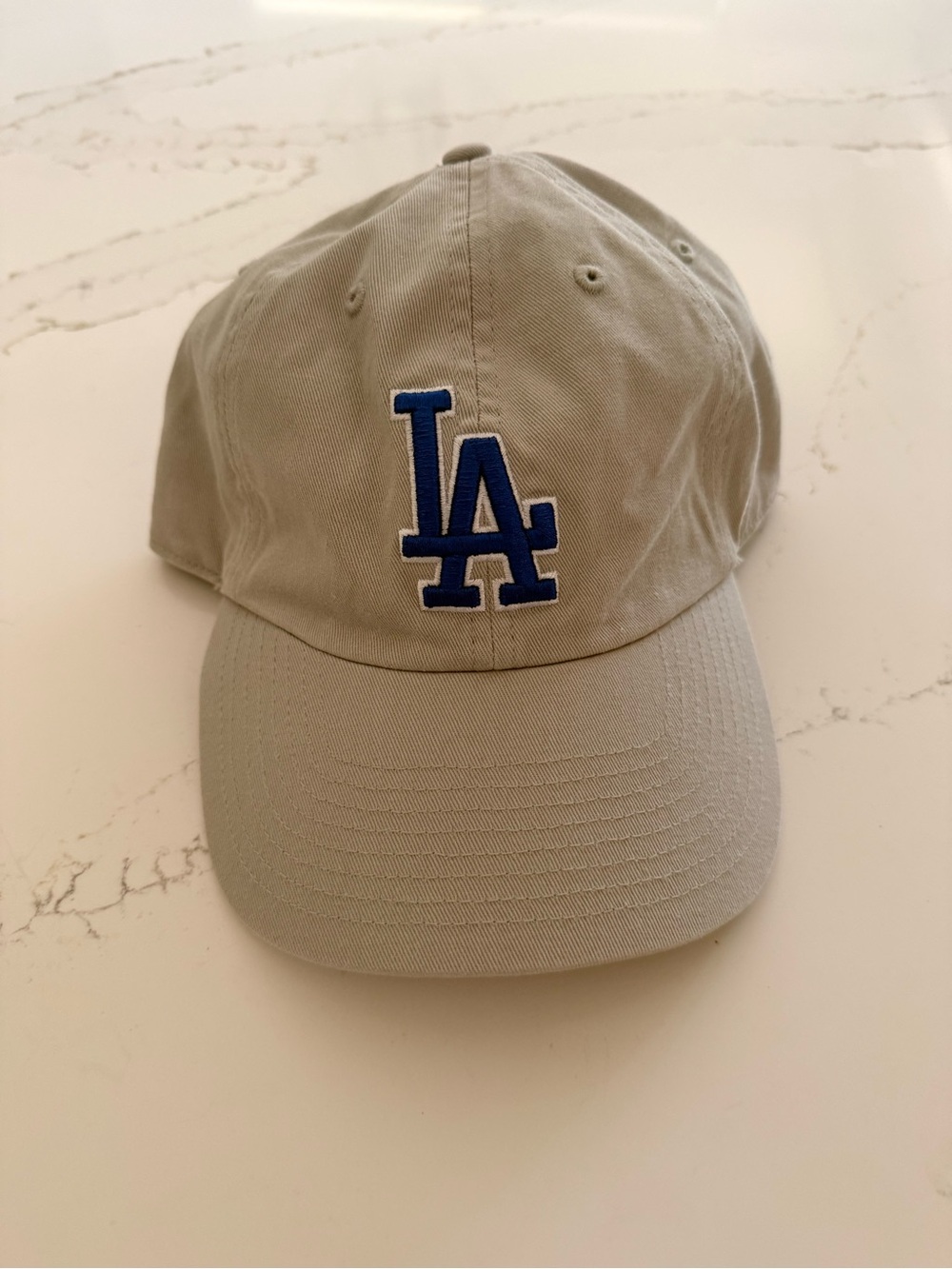 LA Dodgers Hat - Light Gray with Blue Logo